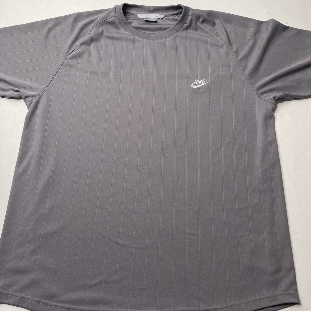 Vintage Nike Jersey T-Shirt Top Tee 2000's Grey Swoosh Logo XL